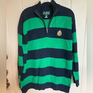 Lauren Ralph Lauren green and blue striped sweater